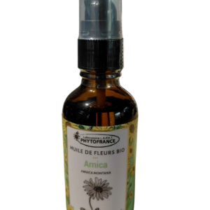 Huile d'arnica bio 50 ml PHYTOFRANCE macérât de fleurs Arnica montana pour massage corporel
