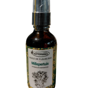 Huile de Millepertuis 50 ml bio Hypericum perforatum macérât huileux Naturaly Bailleul.