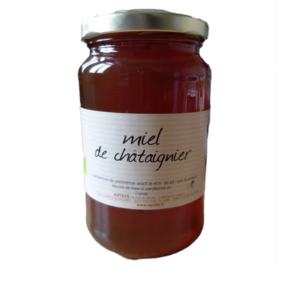 Miel de châtaignier bio 500 g miel monofloral sombre goût intense amer origine Italie utilisation et conservation
