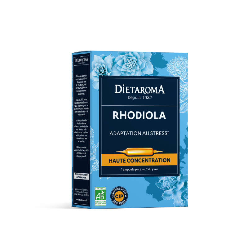 Rhodiola 20 ampoules naturel gestion du stress moral