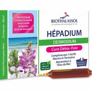 Hépadium 20 ampoules desmodium romarin radis noir chardon-Marie Naturaly Bailleul
