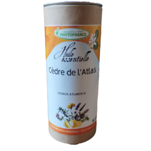 Huile essentielle cèdre de l'Atlas 10 ml Cedrus atlantica bois distillé origine Maroc