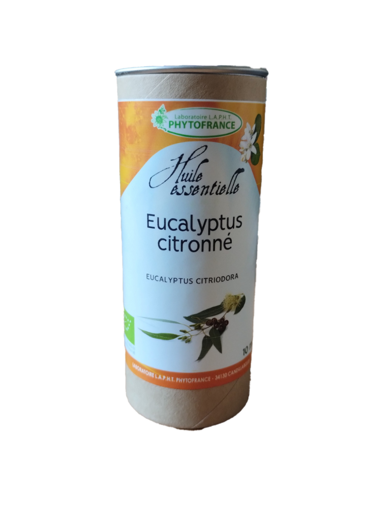 Eucalyptus citronné 10 ml huile essentielle Corymbia citriodora citronellal aromathérapie Naturaly