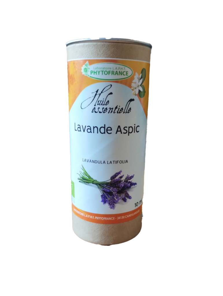 Lavande aspic 10 ml huile essentielle bio Lavandula latifolia Naturaly Bailleul.