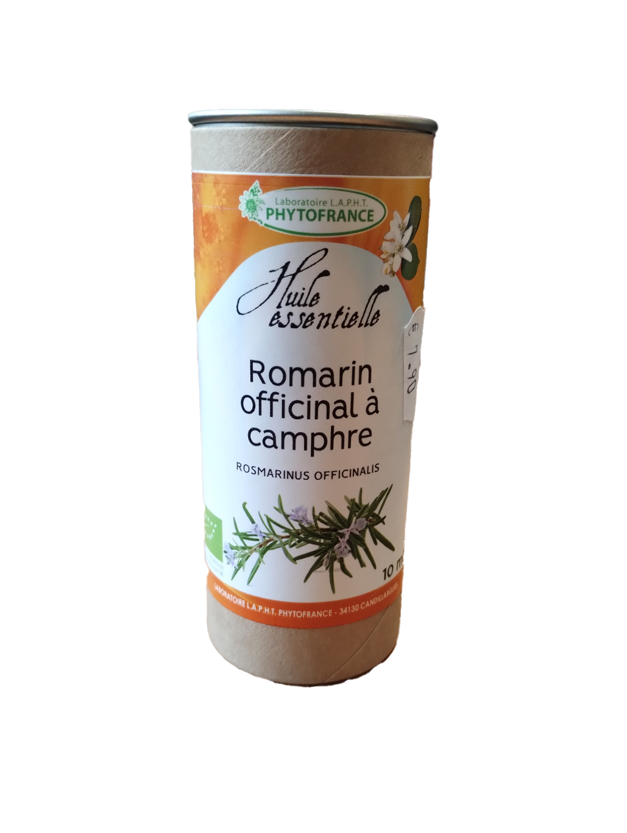 Huile essentielle romarin à camphre bio 10 ml Rosmarinus officinalis chémotype camphre composition aromathérapie