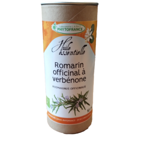Huile essentielle romarin à verbénone bio 10 ml Rosmarinus officinalis composition chémotype verbénone aromathérapie