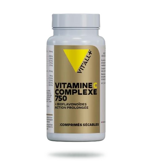 Vitamine C 750 mg 60 comprimés avec bioflavonoïdes d’agrumes.
