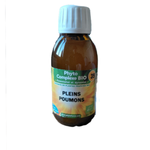 Plein Poumons 125 ml complément alimentaire bio plantes confort respiratoire solution hydro alcoolique Naturaly