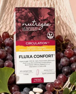 Fluxa Confort 60 comprimés Nutrigée – vigne rouge, ginkgo biloba et potassium