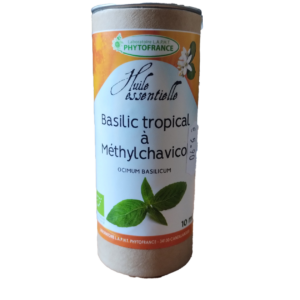 Basilic Tropical 10 ml huile essentielle bio Ocimum basilicum PhytoFrance Naturaly Bailleul.