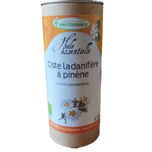 Ciste 5 ml huile essentielle bio Cistus ladaniferus Naturaly Bailleul.