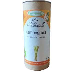 Lemongrass 10 ml huile essentielle Cymbopogon citratus citral aromathérapie Madagascar Naturaly
