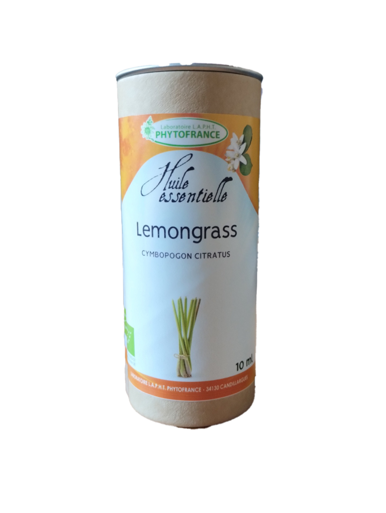 Lemongrass 10 ml huile essentielle Cymbopogon citratus citral aromathérapie Madagascar Naturaly