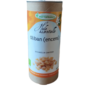 Flacon d’huile essentielle d’Oliban Bio Boswellia carterii 10 ml.