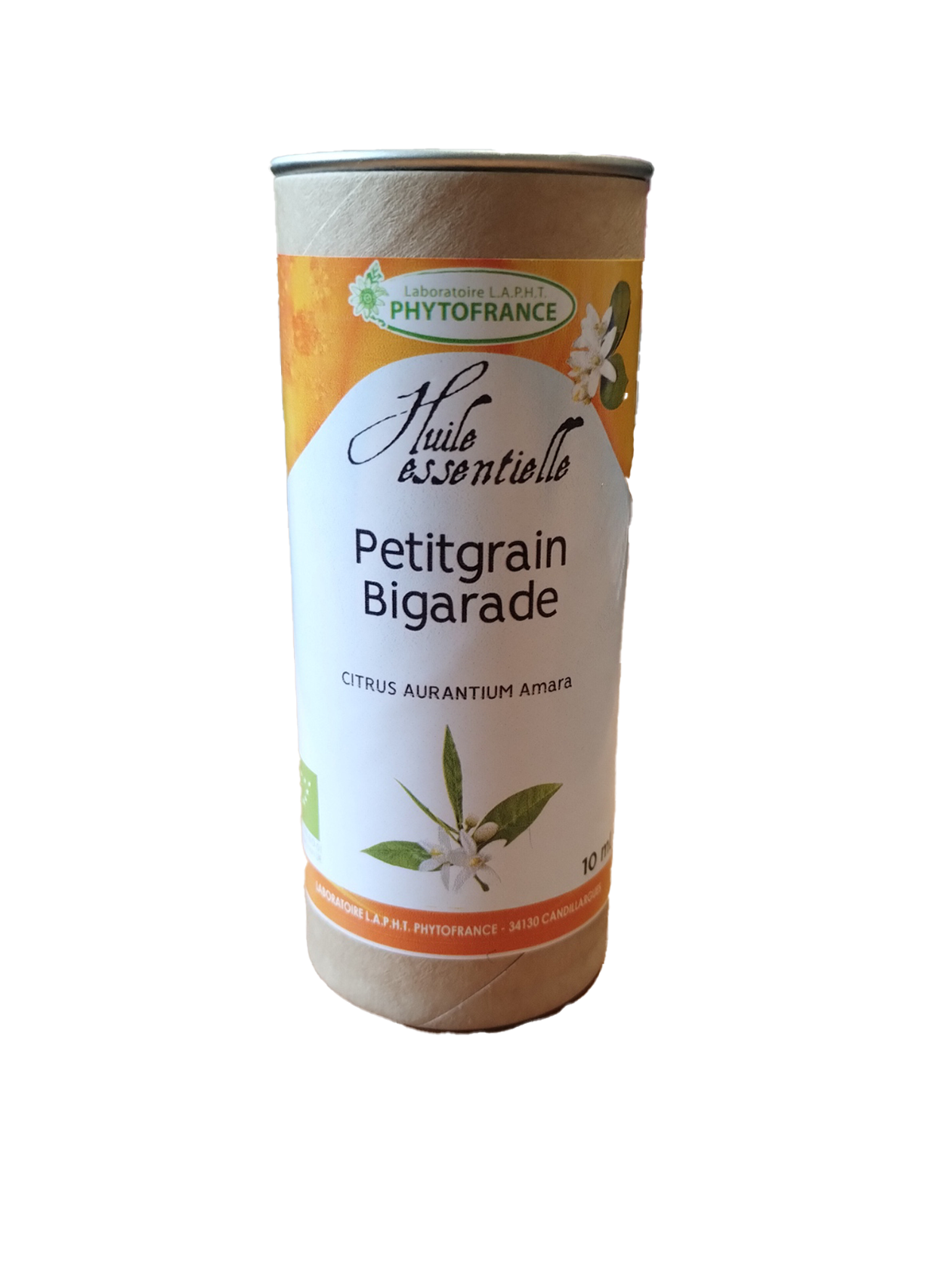 Huile essentielle Petit Grain Bigarade bio 10 ml Citrus aurantium feuilles distillation vapeur