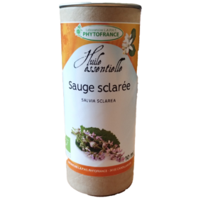 Sauge sclarée 10 ml huile essentielle bio Salvia sclarea PhytoFrance Naturaly Bailleul.