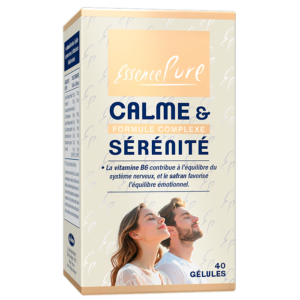 Nivelanxi 40 gelules complexe melisse safran rhodiola ashwagandha griffonia probiotiques vitamine B6 equilibre systeme nerveux complement alimentaire haute qualite