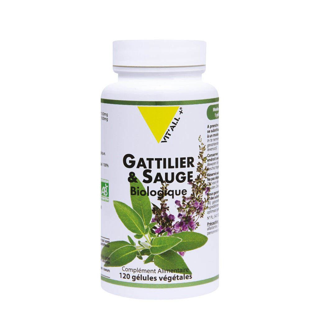 Gattilier et Sauge 120 gélules – complexe biologique de plantes pour le bien-être féminin.