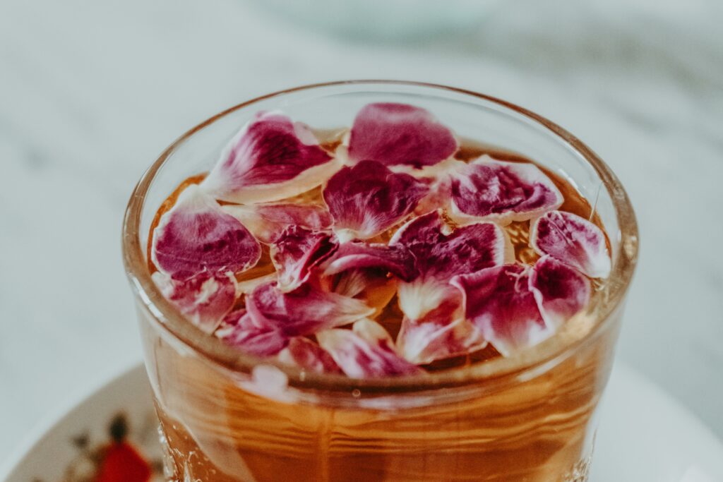 infusion de pétales de rose