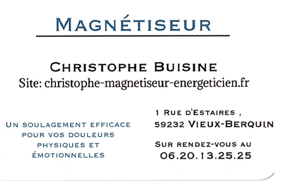 Magnétiseur Naturaly Bailleul Christophe Buisine