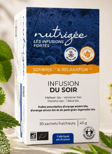 Infusion du Soir Bio Nutrigée mélisse verveine tilleul 30 sachets