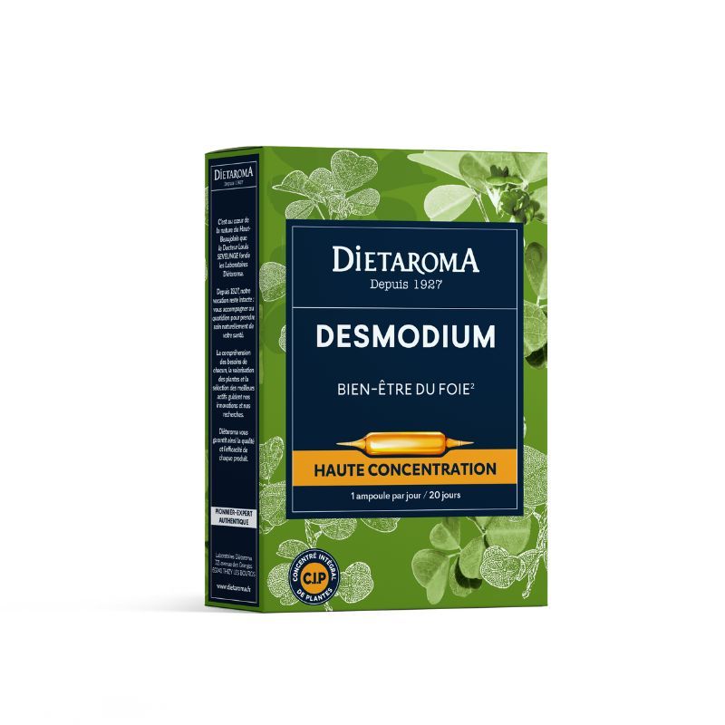 Desmodium 20 ampoules naturel et bio confort du foie