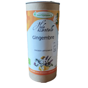 Gingembre 10 ml Zingiber officinale rhizome Naturaly Bailleul.