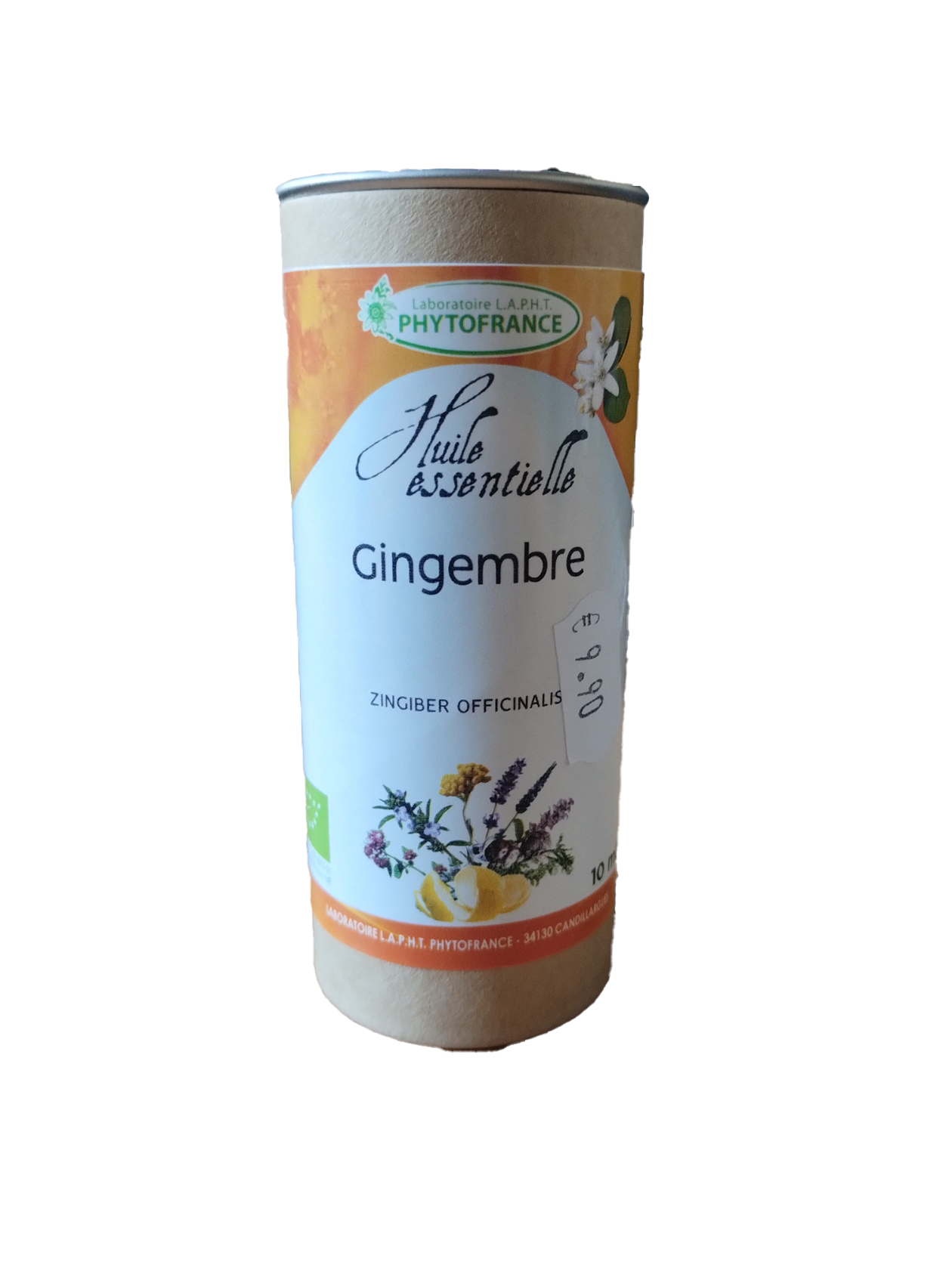 Gingembre 10 ml Zingiber officinale rhizome Naturaly Bailleul.