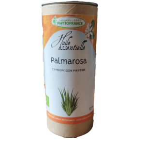 Palmarosa 10 ml huile essentielle bio Cymbopogon martinii Naturaly Bailleul.