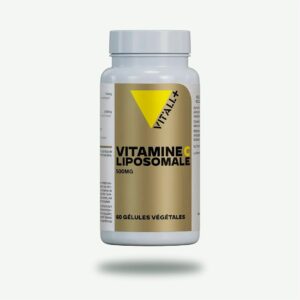 Vitamine C Liposomale 500 mg Vit’All+ en flacon de 60 gélules.