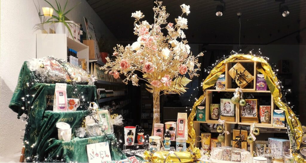 Vitrine de noël herboristerie