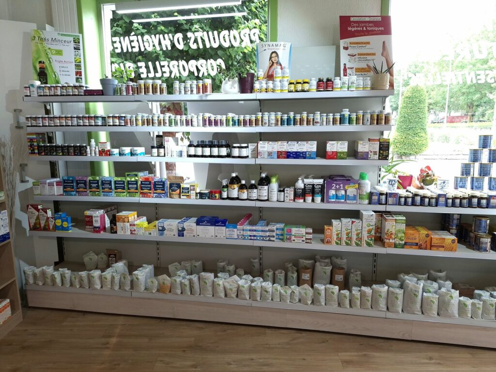 rayon de compléments alimentaires et tisanes à bailleul