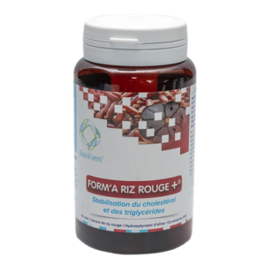 Form'A Riz Rouge+ 60 gélules avec 2,99 mg de monacoline K, ail noir et hydroxytyrosol